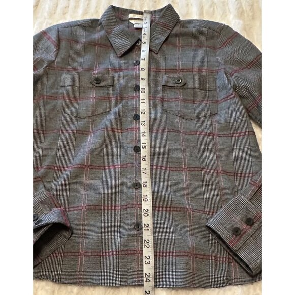 Women's Christopher & Banks Stretch Button-Down Blouse Polyester Blend Size S - Picture 8 of 16